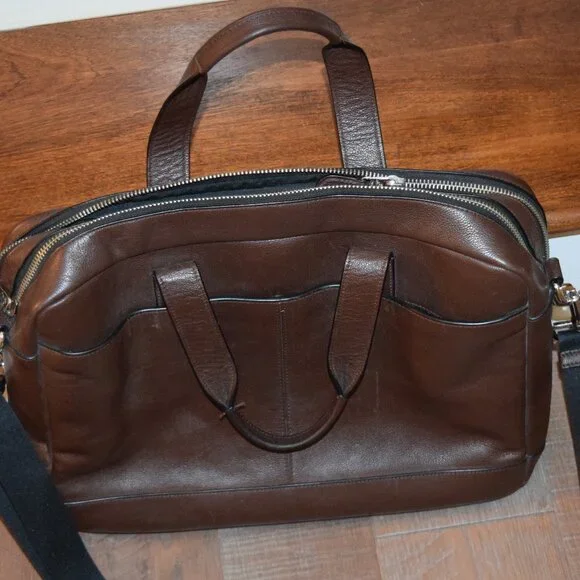 COACH Hamilton Briefcase Leather Laptop Carry Messenger Bag Commuter Case F54801